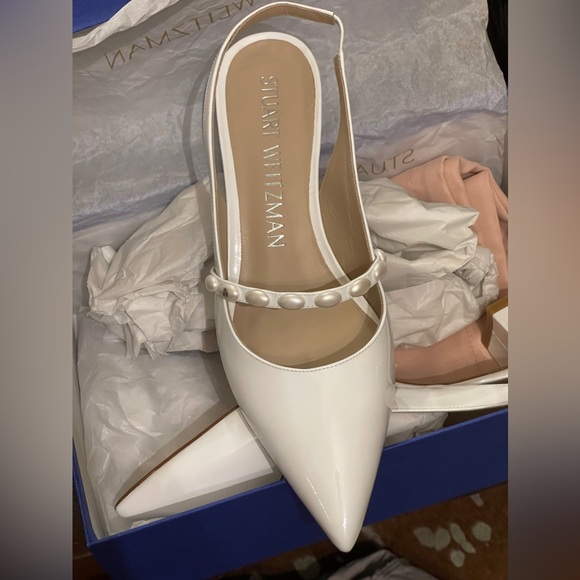 Stuart Weitzman Pearlita 50 Block Slingback, size 9.5 wide - Picture 8 of 10